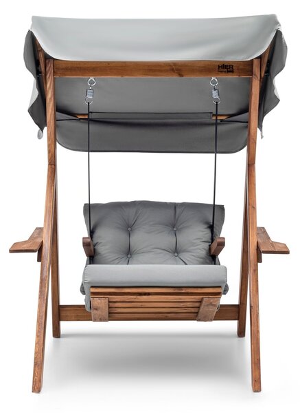 Κούνια Κήπου Galata Swing S1, Γκρι, 113x195x120 cm