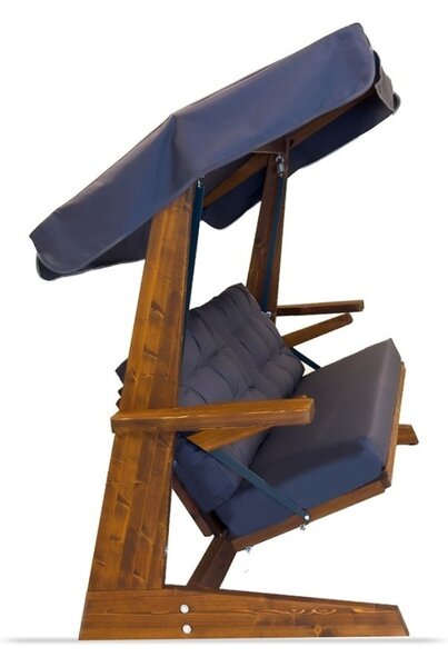Κούνια Κήπου 3 Θέσεων Viva 2400, Ανθρακί, 237x100x175 cm
