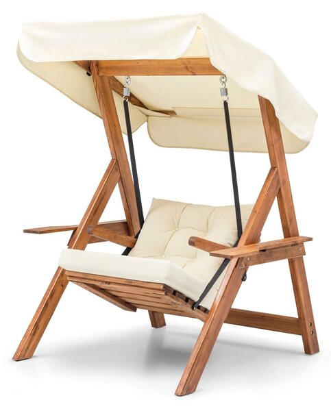 Κούνια Κήπου Galata Swing S1, Κρεμ, 113x195x120 cm