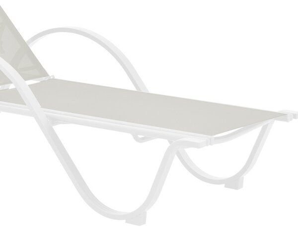 Ξαπλώστρα κήπου Attain Λευκό 200x62x35 cm