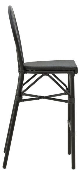 Σκαμπό μπαρ de grădină Dezyan Μαύρο 41.5x53.5x116 cm