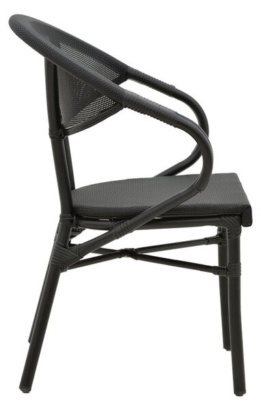 Καρέκλα κήπου Isaia Μαύρο 57x57x83 cm