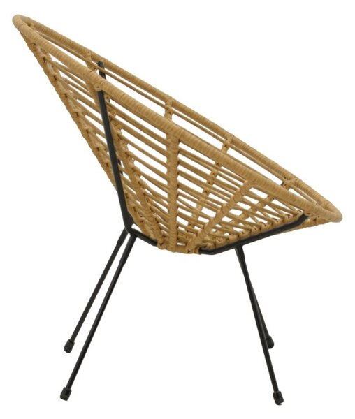 Καρέκλα κήπου Naoki Μαύρο 78x74x87 cm