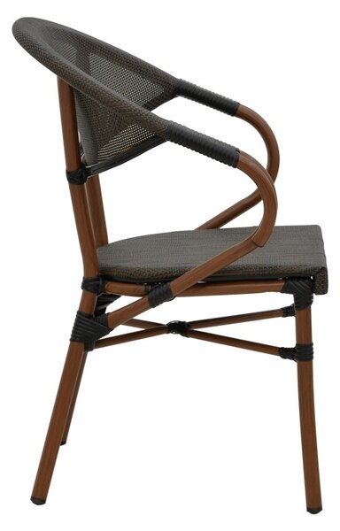 Καρέκλα κήπου Isaia Μαύρο 57x57x83 cm