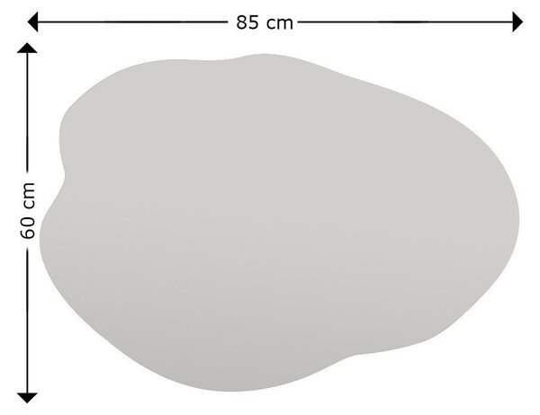 Επιτοίχιος καθρέφτης Ohho Μαύρο 60x85x2.2 cm
