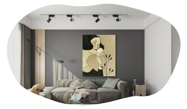 Επιτοίχιος καθρέφτης Lossa Μαύρο 52x89x2.2 cm