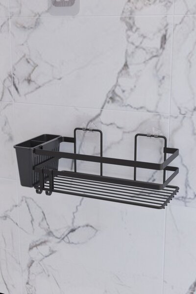Ράφι μπάνιου SB007K Μαύρο 27.5x8.5x8.5 cm