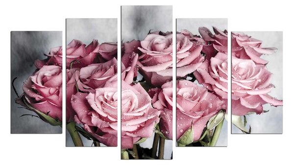 Πίνακας, σετ 5 τεμαχίων 5PMDF Πολύχρωμος 110x60 cm