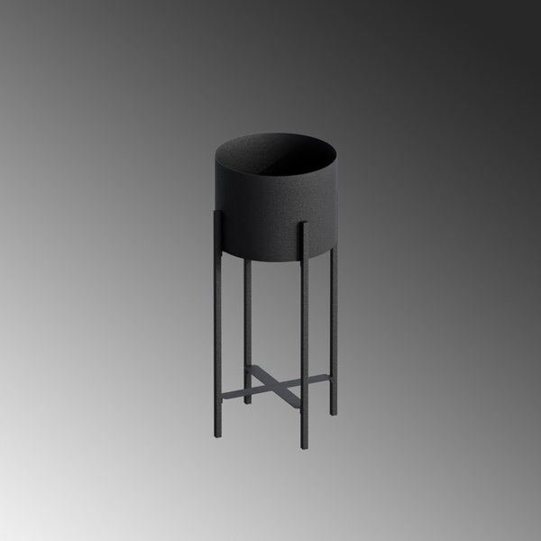 Διακοσμητική Γλάστρα GED Μαύρο 23x48x23 cm