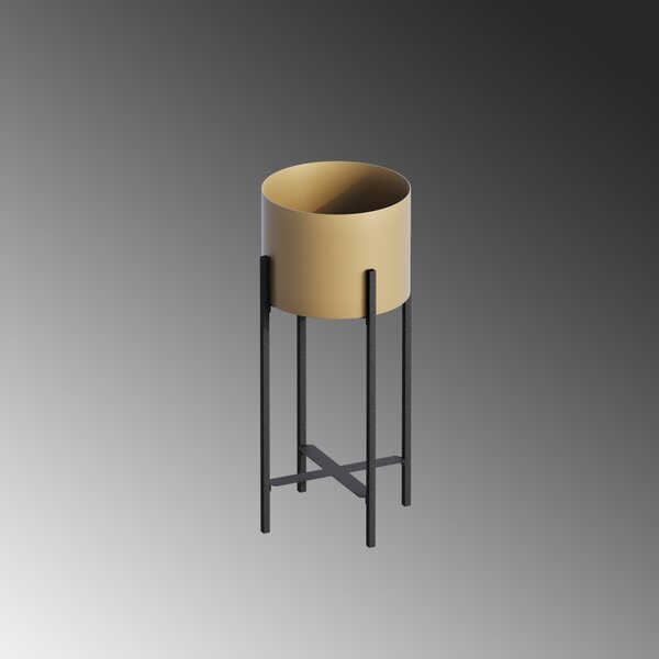 Διακοσμητική Γλάστρα GED Μαύρο 23x48x23 cm