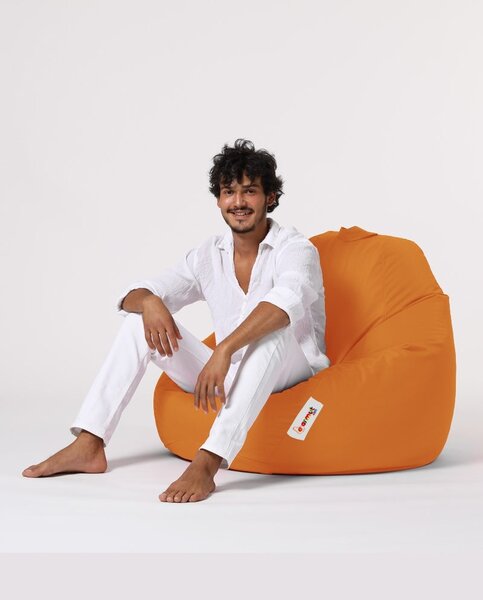 Πολυθρόνα Πουφ Κήπου Premium Πορτοκαλί 115x130x39 cm
