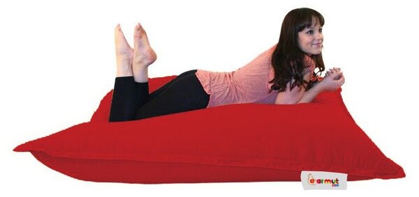 Πολυθρόνα Πουφ Κήπου Cushion Κόκκινο 100x100x20 cm
