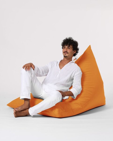 Πολυθρόνα Πουφ Κήπου Pyramid Πορτοκαλί 145x90x35 cm