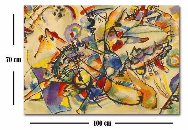 Πίνακας Viola Flow Πολύχρωμος 70x100x3 cm