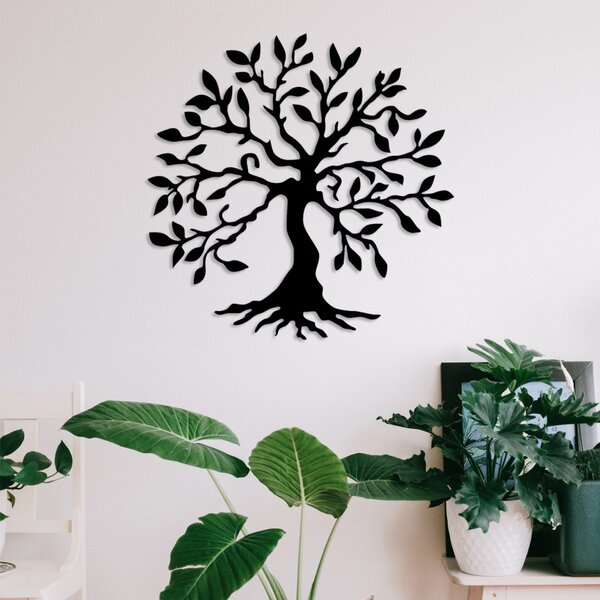 Μεταλλικός πίνακας Tree Μαύρο 60x60 cm