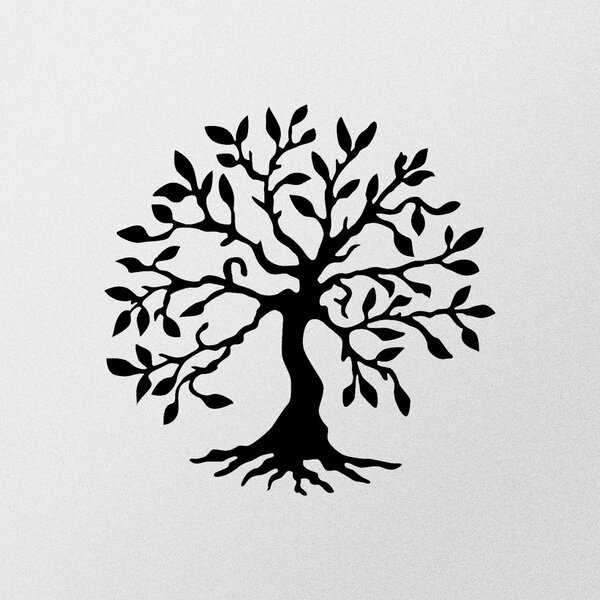 Μεταλλικός πίνακας Tree Μαύρο 60x60 cm