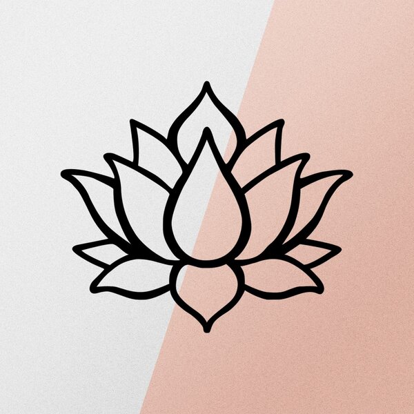 Μεταλλικός πίνακας Lotus Μαύρο 50x43 cm