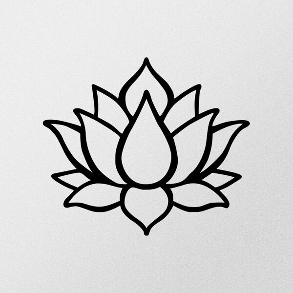 Μεταλλικός πίνακας Lotus Μαύρο 50x43 cm