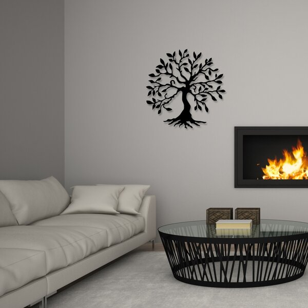 Μεταλλικός πίνακας Tree Μαύρο 60x60 cm