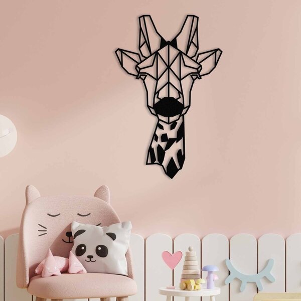Μεταλλικός πίνακας Giraffe Μαύρο 33x50 cm