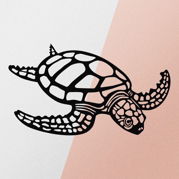 Μεταλλικός πίνακας Caretta Μαύρο 53x30 cm