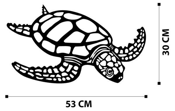Μεταλλικός πίνακας Caretta Μαύρο 53x30 cm