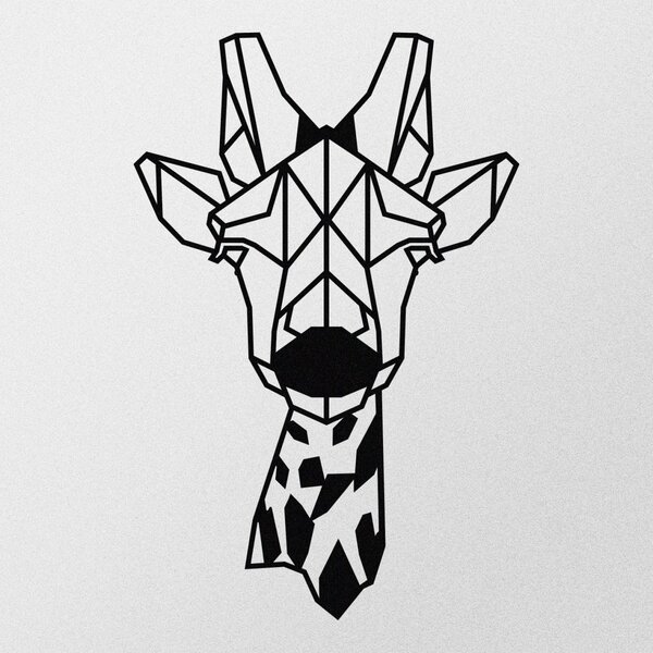Μεταλλικός πίνακας Giraffe Μαύρο 33x50 cm