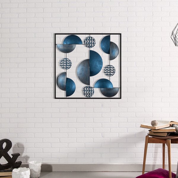 Μεταλλικός πίνακας Aurora Πολύχρωμος 55x55 cm