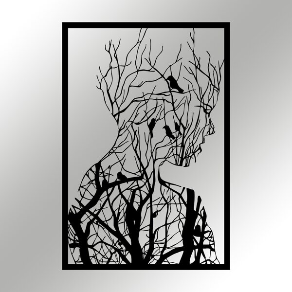 Μεταλλικός πίνακας Arakan Μαύρο 42x62 cm