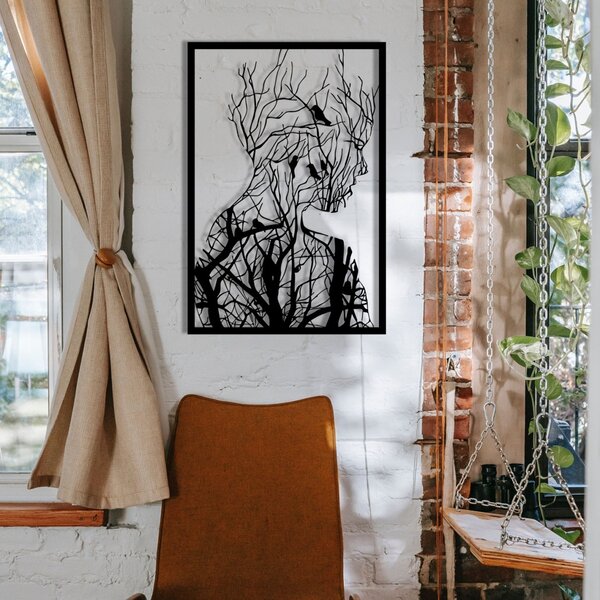 Μεταλλικός πίνακας Arakan Μαύρο 42x62 cm