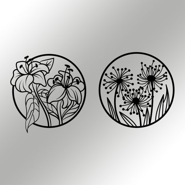Μεταλλικός πίνακας Mucbir Μαύρο 100x50 cm