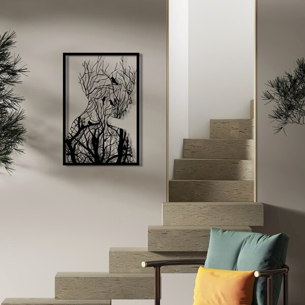 Μεταλλικός πίνακας Arakan Μαύρο 42x62 cm