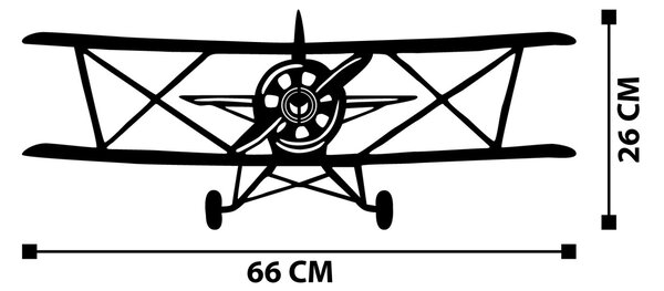 Μεταλλικός πίνακας Vecihi Μαύρο 66x26 cm