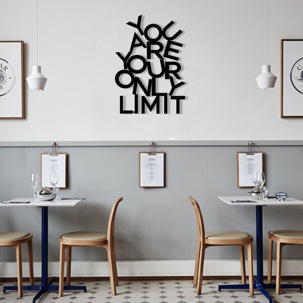 Μεταλλικός πίνακας Limit Μαύρο 37x52 cm