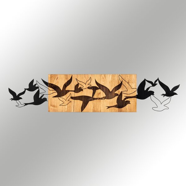 Πίνακας από ξύλο και μέταλλο Albatros Μαύρο 111x25 cm