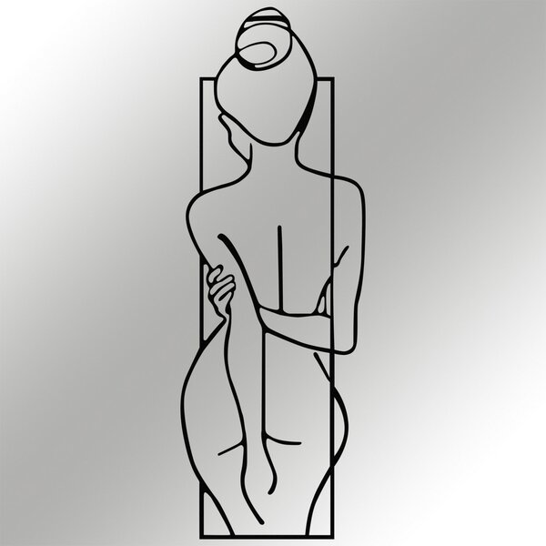 Μεταλλικός πίνακας Female Μαύρο 24x69 cm