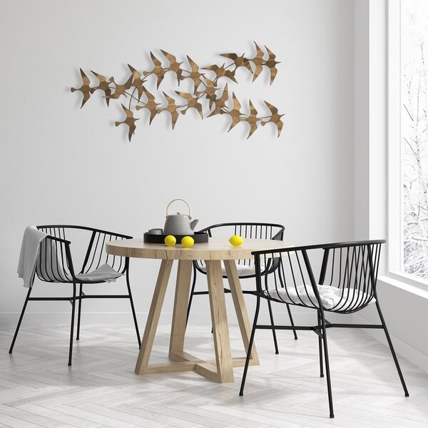 Μεταλλικός πίνακας Sahika Πολύχρωμος 112x11x50 cm