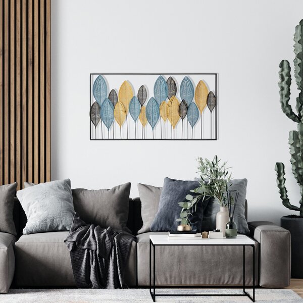 Μεταλλικός πίνακας Zevahir Πολύχρωμος 115x3x60 cm
