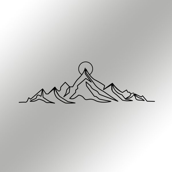 Μεταλλικός πίνακας Everest Μαύρο 119.5x37 cm