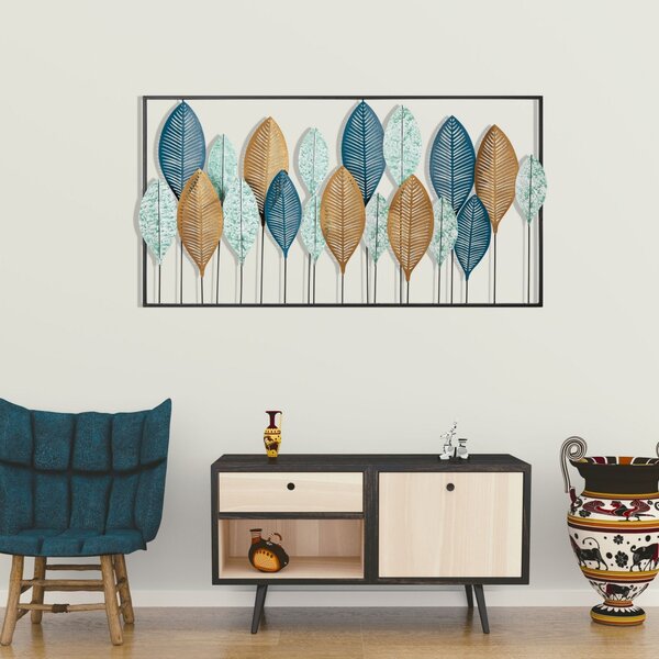 Μεταλλικός πίνακας Bilge Πολύχρωμος 115x3x60 cm