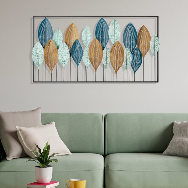 Μεταλλικός πίνακας Bilge Πολύχρωμος 115x3x60 cm