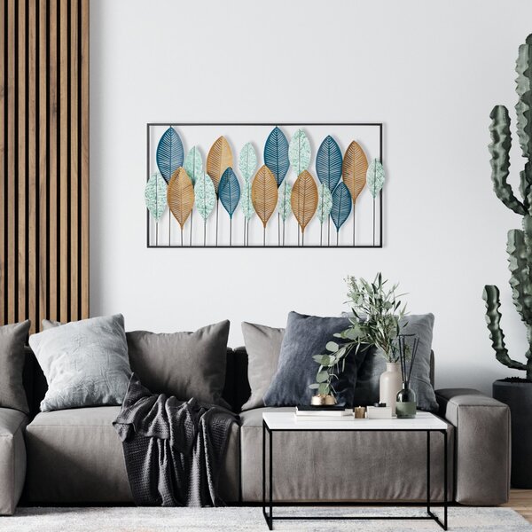 Μεταλλικός πίνακας Bilge Πολύχρωμος 115x3x60 cm