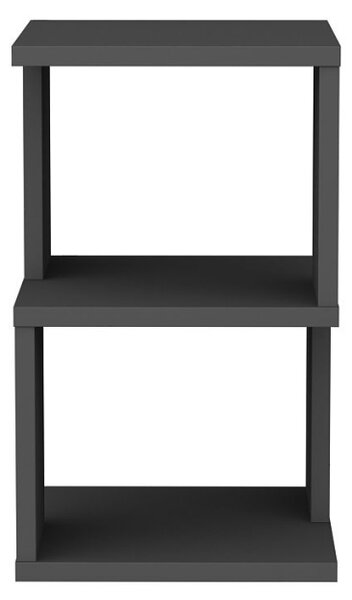 Κομοδίνο Carter Ανθρακί 29.6x29.6x49.4 cm