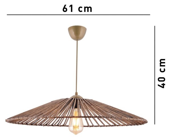 Φωτιστικό οροφής Conic Καφέ 61x61x8 cm
