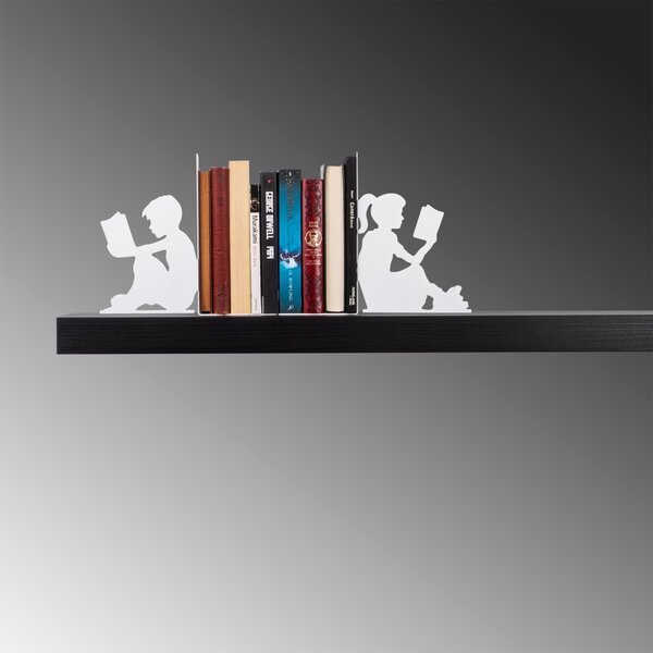 Ράφι τοίχου din μέταλλο Kitap Λευκό 40.5x14x22 cm