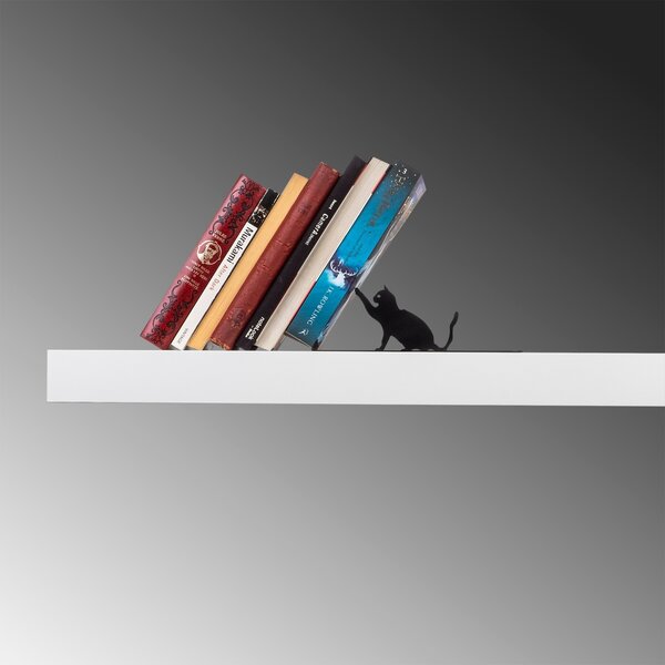 Ράφι τοίχου din μέταλλο Kitap Μαύρο 25.5x12.5x12 cm