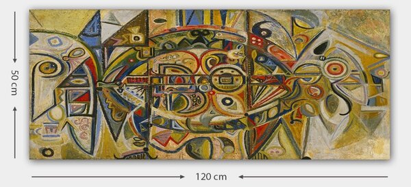Πίνακας YTYMDRN145 Πολύχρωμος 50x120 cm