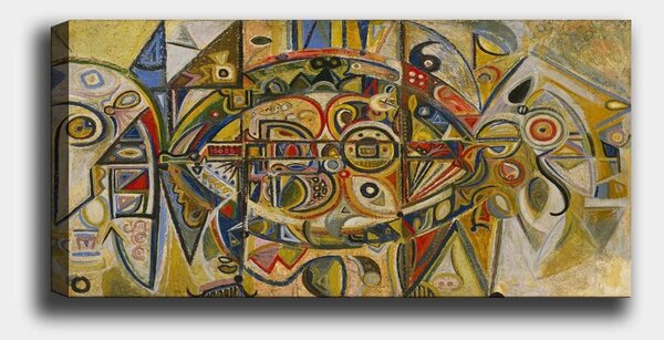 Πίνακας YTYMDRN145 Πολύχρωμος 50x120 cm