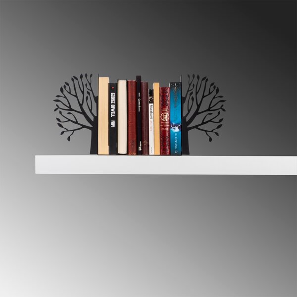 Ράφι τοίχου din μέταλλο Kitap Μαύρο 44x14x22 cm