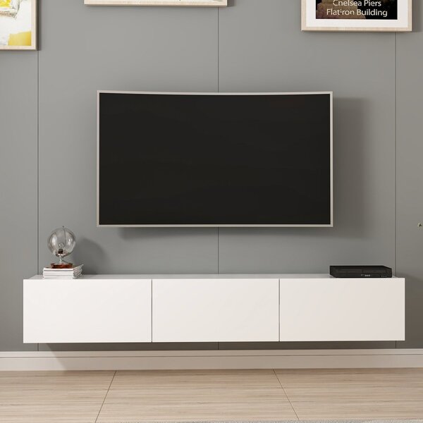Έπιπλο TV Rigel Λευκό 180x30x32 cm